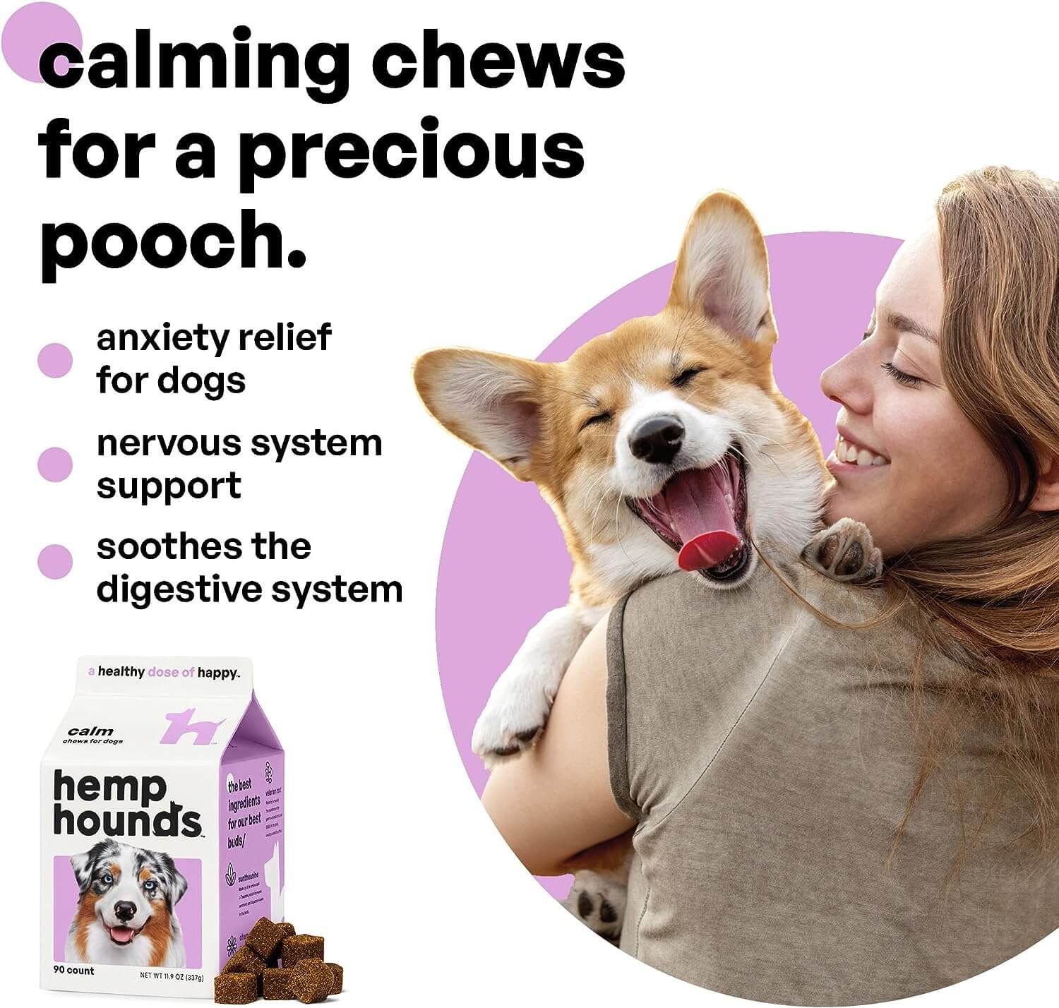 Amish Hemp Dog Chews, Calm & Chill