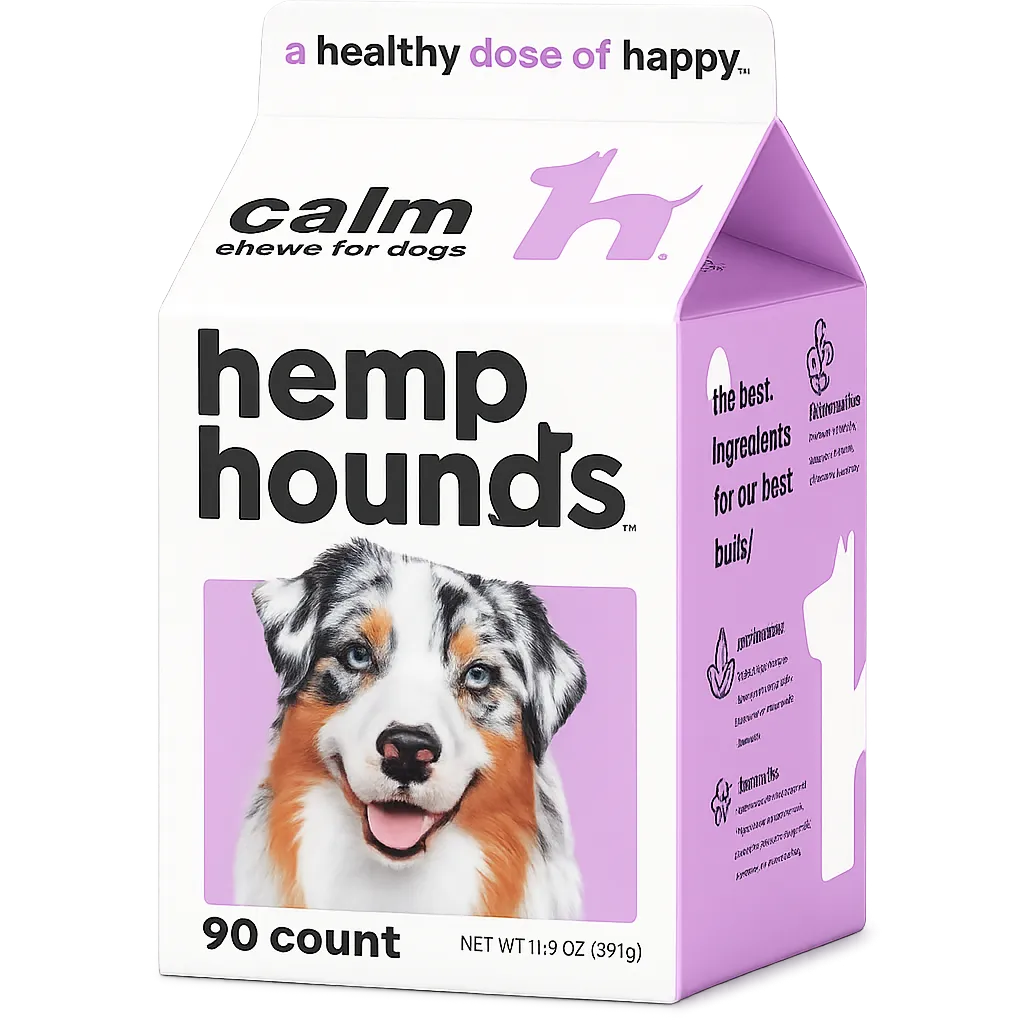 Hemp Hounds calm chews carton